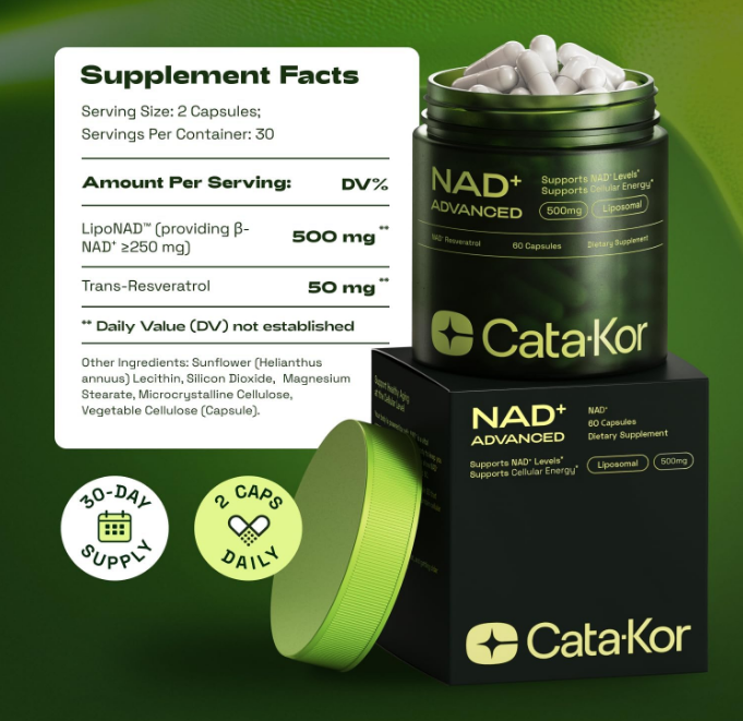 Cata-Kor Nicotinamide Capsules NAD+ Supplement